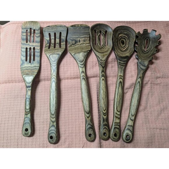 6 Pcs Kitchen Tools Set Including Cooking Slotted Spatula Spaghetti Spoon - Picture 2 of 13